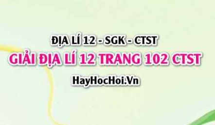 Giải Địa lí 12 trang 102 Chân trời sáng tạo SGK